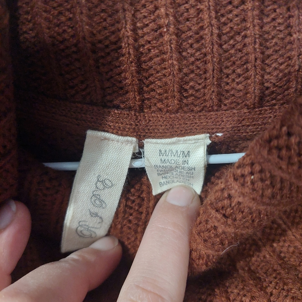 Rust Brown Sweater Dress - Picture 2 of 3